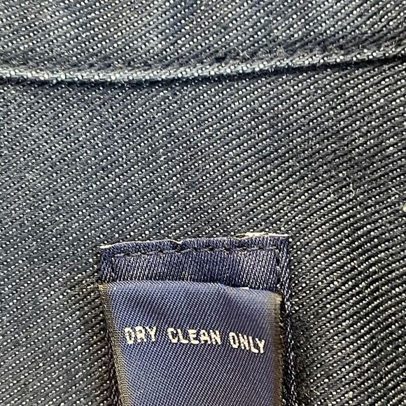 GAP Jean Jacket Women's Small Indigo Denim Cotton Button Front Dark Wash Blue - Picture 6 of 14
